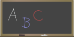 Blackboard with Letters